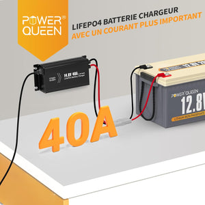 Connexion entre le Chargeur LiFePO4 14,6V 40A et la Batterie