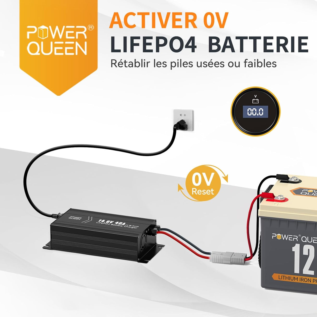 Charge à Partit de 0V, Chargeur LiFePO4 14,6V 40A