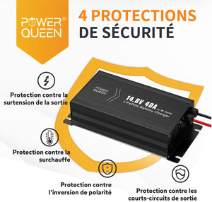 Protection de Sécurité, Chargeur LiFePO4 14,6V 40A