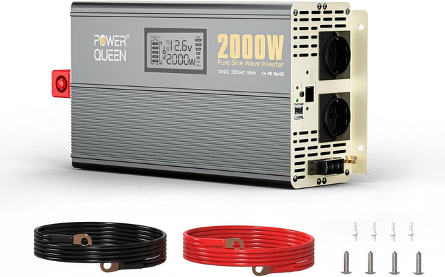 Convertisseur/Onduleur 2000W DC 12V à AC 220V/230V/240V