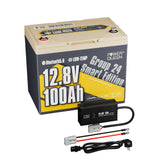 LifePo4 12V 100AH ​​battery Group 24 from Power Queen with Intelligent Bluetooth