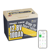 Batterie LiFePO4 12V 100Ah Group 24 avec Bluetooth