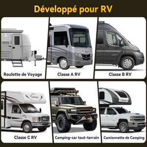 Compatible avec Multiples Tailles de Caravane, Batterie LiFePO4 12V 100Ah