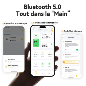 Blutooth Intelligent 5.0 par le Téléphone, Connexion Simple, Batterie Écologique 12V 100Ah
