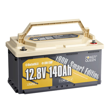 Batterie LiFePO4 12V 140Ah H190 de Power Queen avec Bluetooth