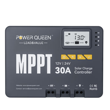 Régulateur MPPT 12/24V 30A pour Panneau Solaire avec Bluetooth
