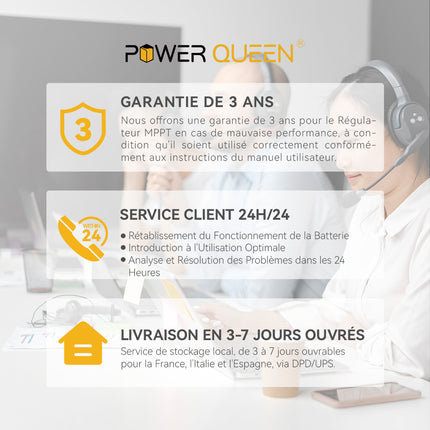 Service-Client Instantané, Garantie de 3 Ans et Livraison Rapide, Régulateur MPPT 12/24V 30A