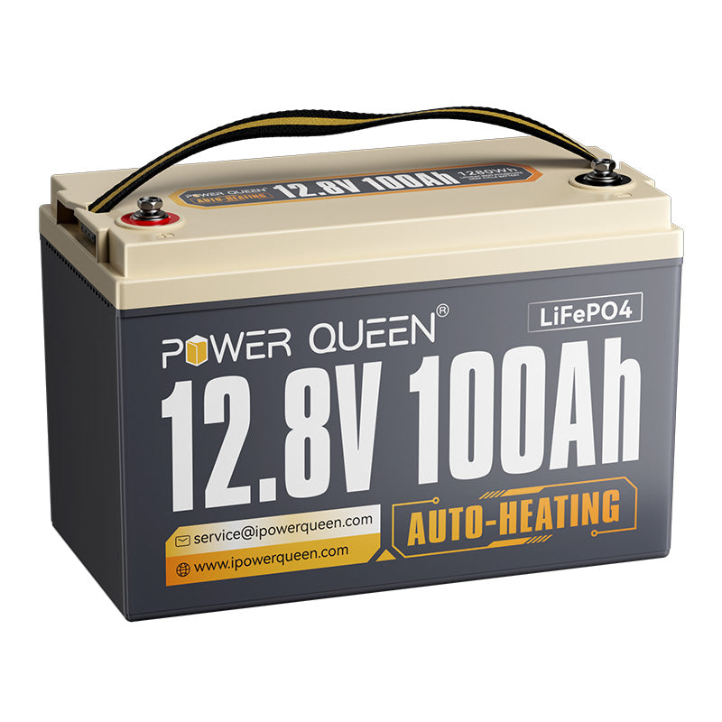 Batterie LiFePO4 12V 100Ah Autochauffante avec BMS 100A Intégré