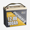 Batterie LiFePO4 12V 100Ah Mini de Power Queen  avec BMS 100A Intégré