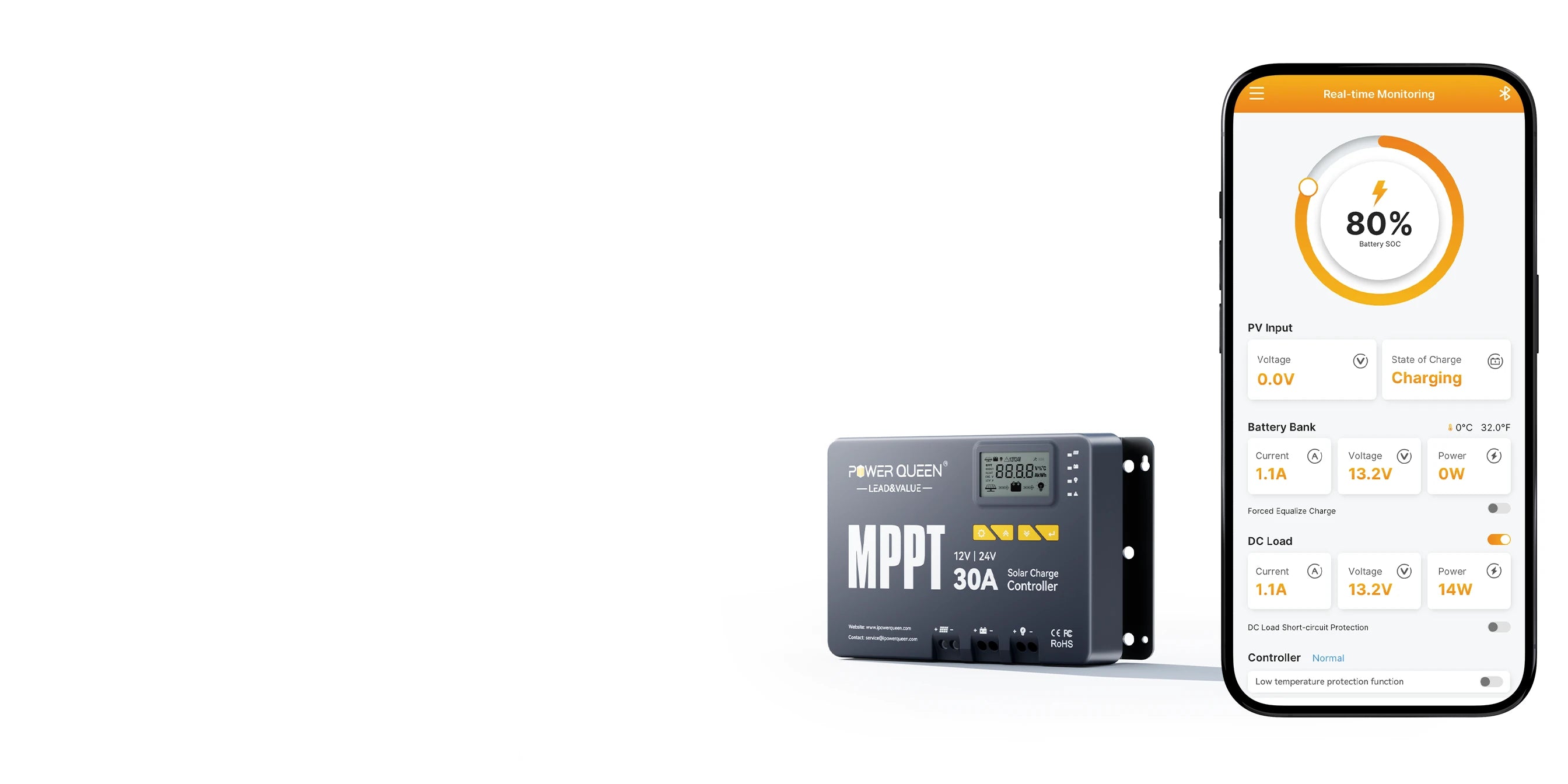 Application Bluetooth Power Queen Batteries