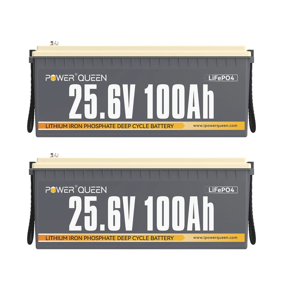 Batteria LifePO4 24V 100Ah da Power Queen, BMS 100A integrato