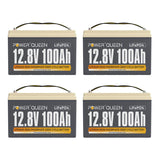 LIFEPO4 12V 100Ah Batería de Power Queen, BMS 100A Integrado