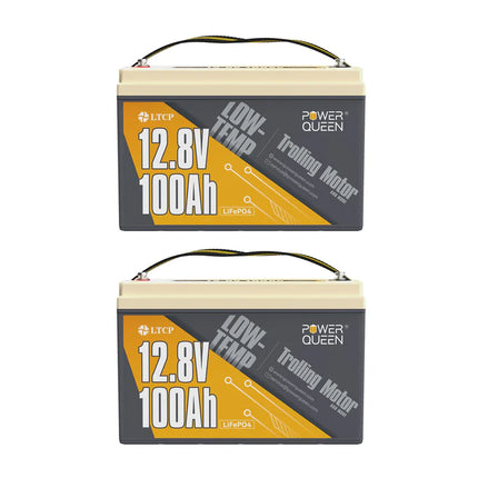 Power Queen LifePO4 12V 100Ah 12V 100 AH BATTERE PER INGINI DEL TRENO