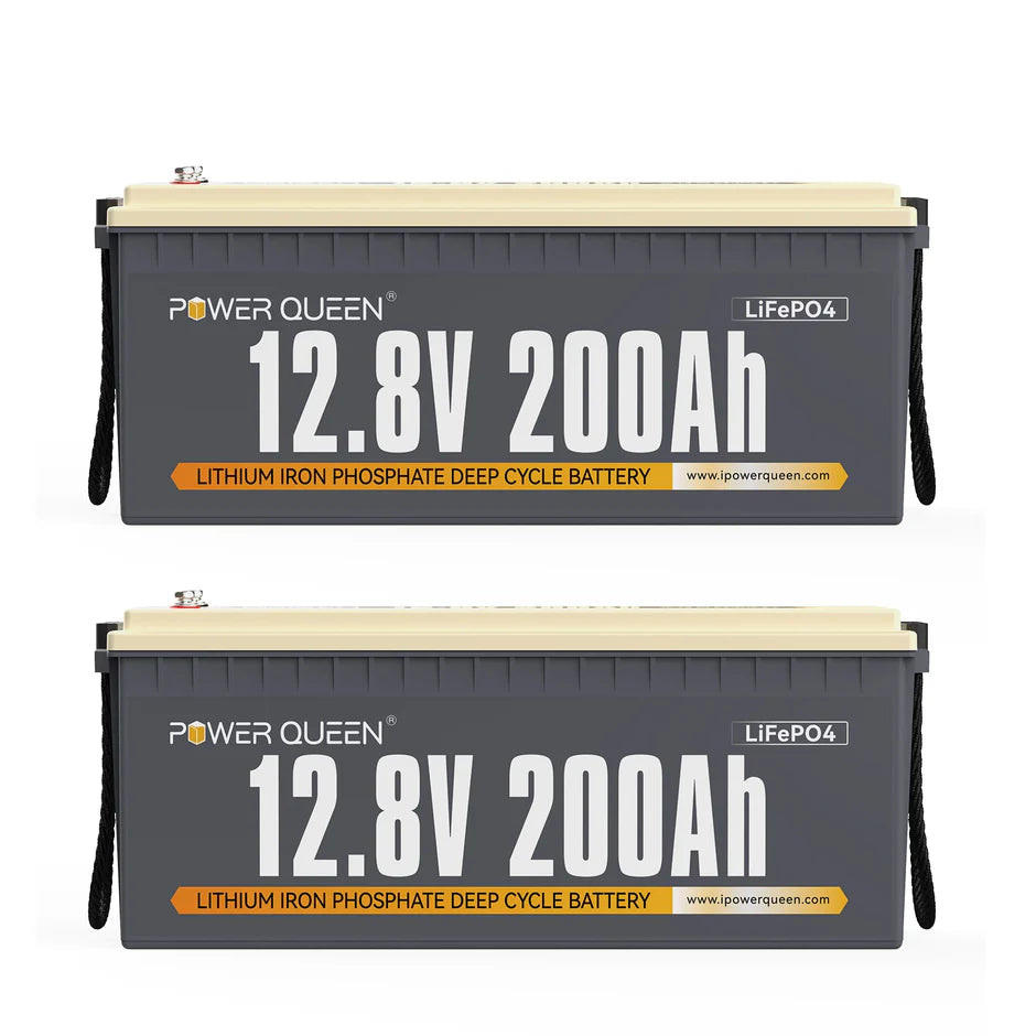 Batterie LiFePO4 12V 200Ah de Power Queen, BMS 100A Intégré