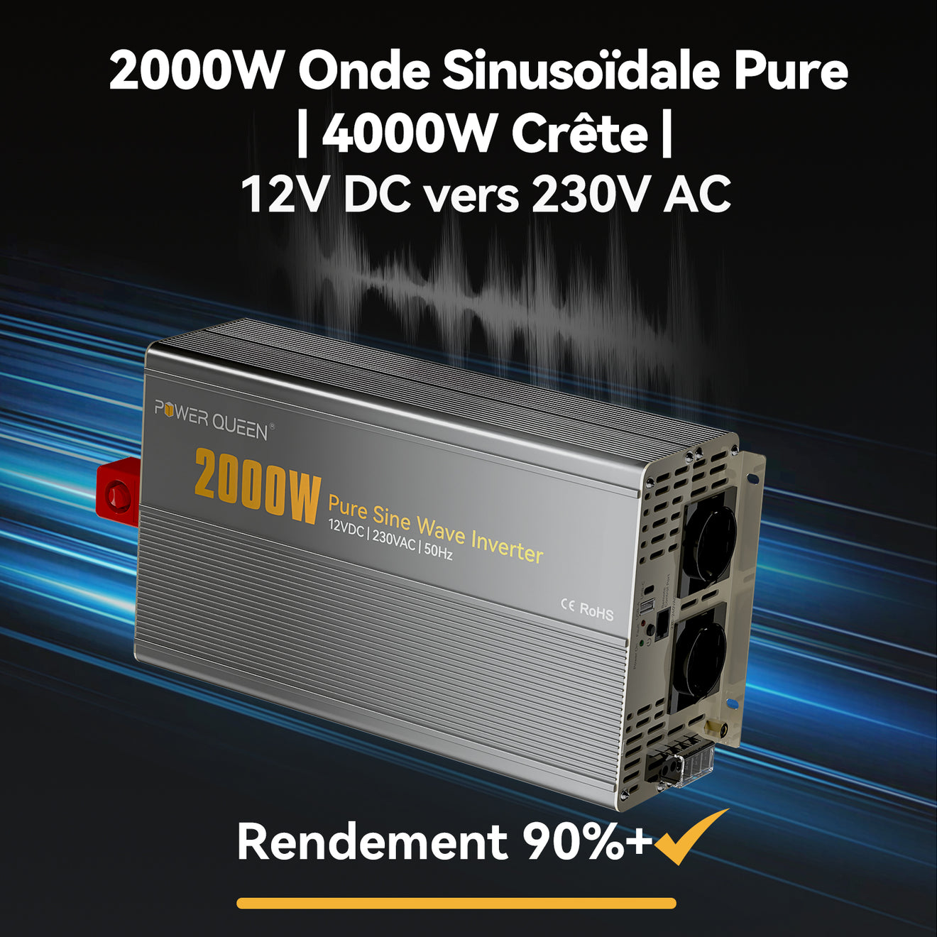 2000W DC 12V converter to AC 220-240V from Power Queen