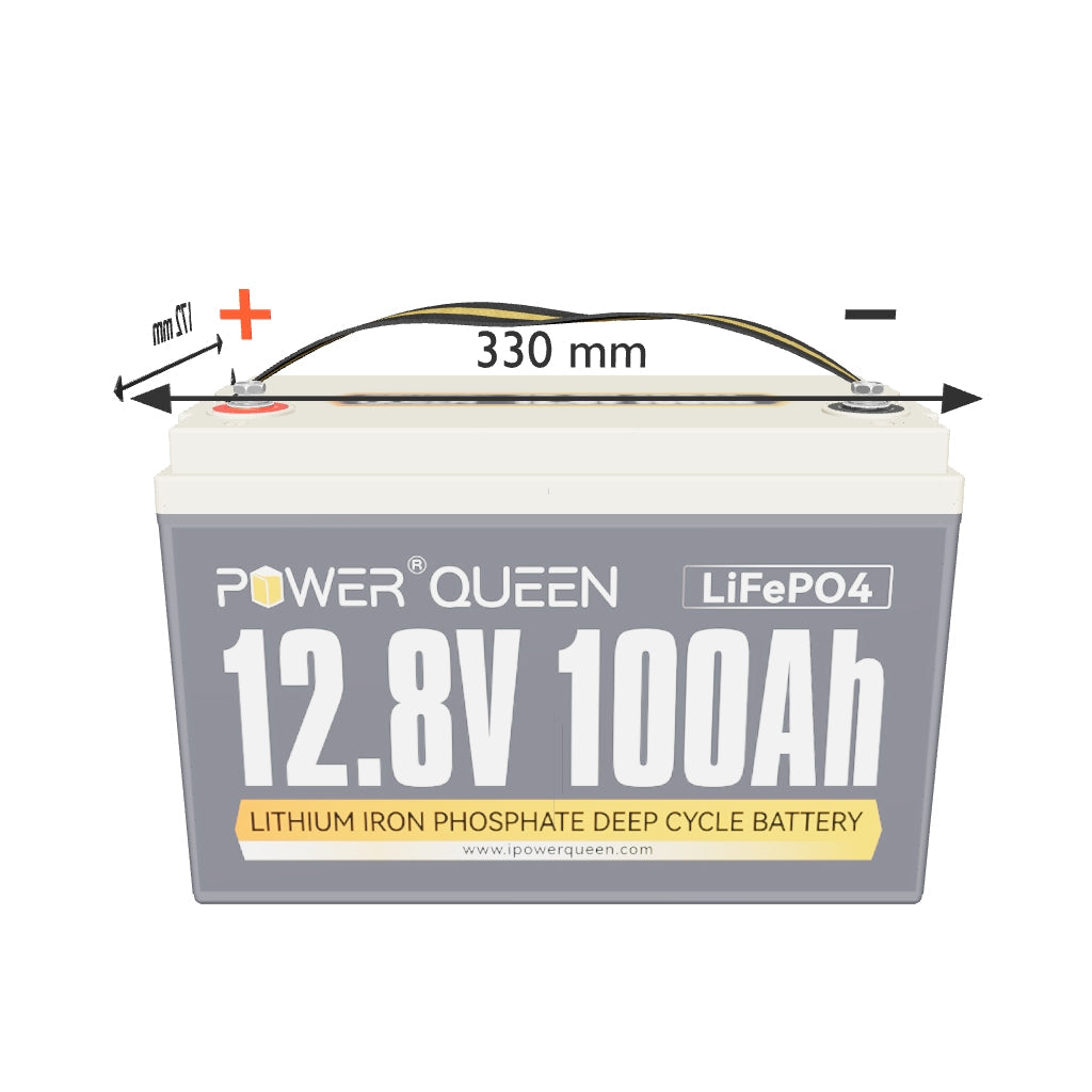 LIFEPO4 12V 100Ah Batería de Power Queen, BMS 100A Integrado