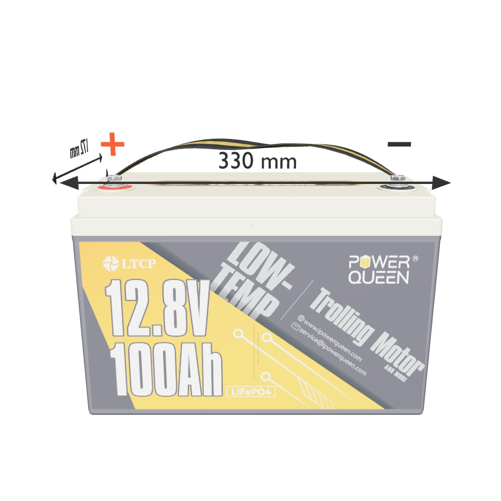 Power Queen LifePO4 12V 100Ah 12V 100 AH BATTERE PER INGINI DEL TRENO
