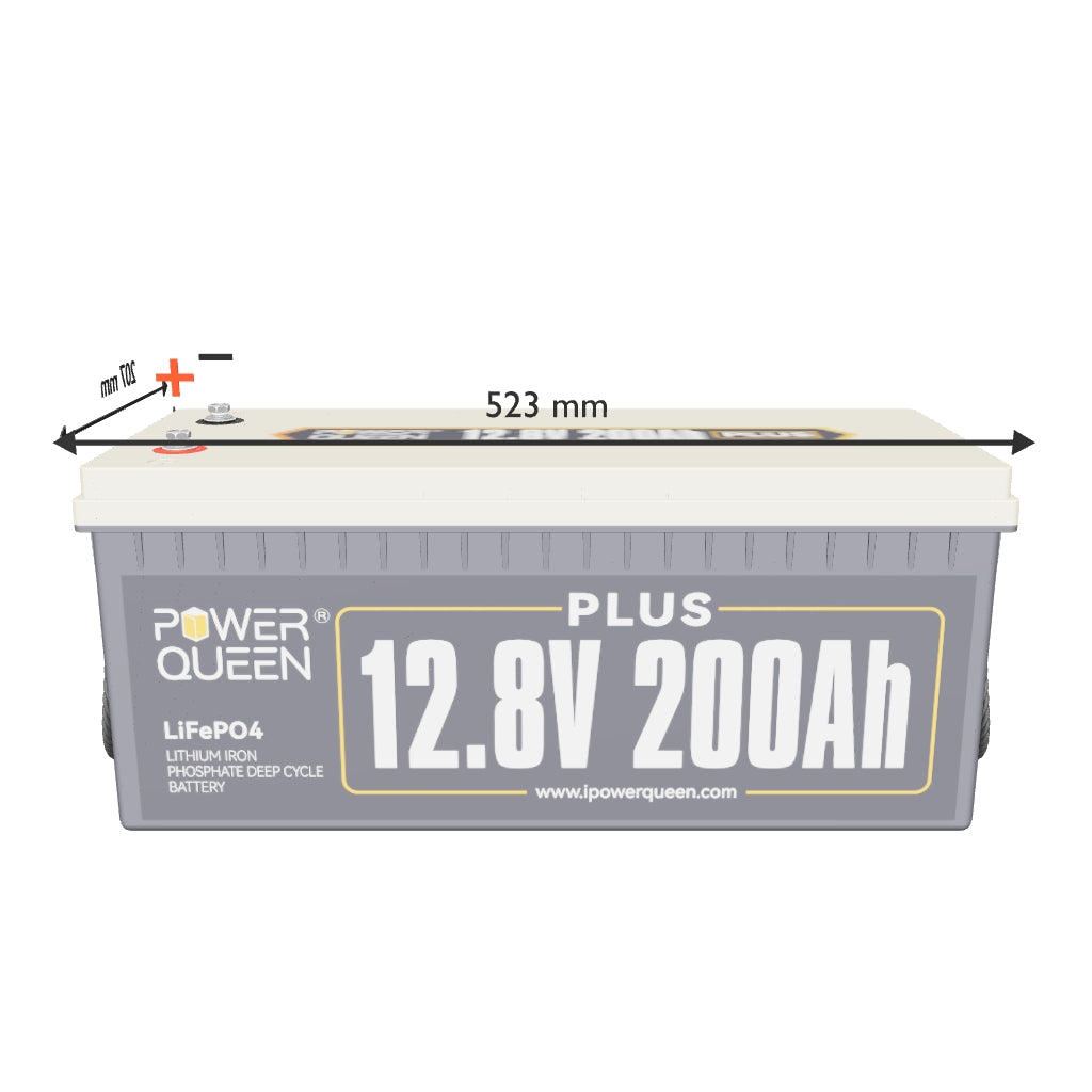 LifePO4 12V 200Ah Battery Plus Power Queen, BMS 200A integrato