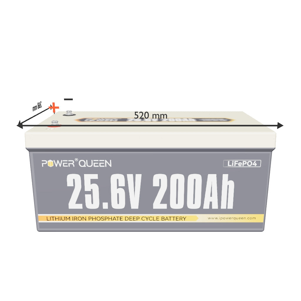 Power Queen LifePo4 24V 200Ah battery with BMS 200A integrated