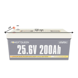 Power Queen LifePo4 24V 200Ah battery with BMS 200A integrated